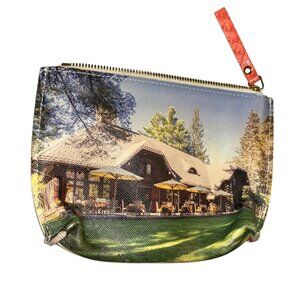 paj gamble mcm Postacrd print zipper pouch makeup bag
